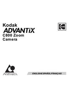 Kodak Advantix C 800 manual. Camera Instructions.